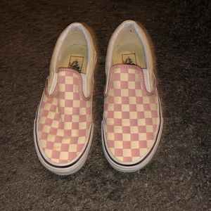 Pink checkered vans
